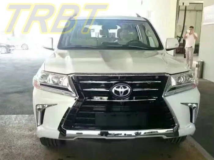 PP Plastic Body Kit LX570 Design Front Bumper Rear Grill Headlight Case For Toyota Land Cruiser 2016 |