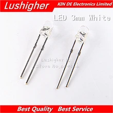 100 шт. F3 3 мм белый светильник излучающие диоды с холодным белым Включите свет белый светодиодный