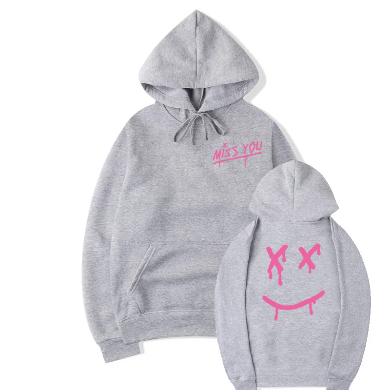  Louis Tomlinson Miss You Smiley Face Hoodie Sweatshirt With A Hood Men Women Hip Hop Hipster Pullov