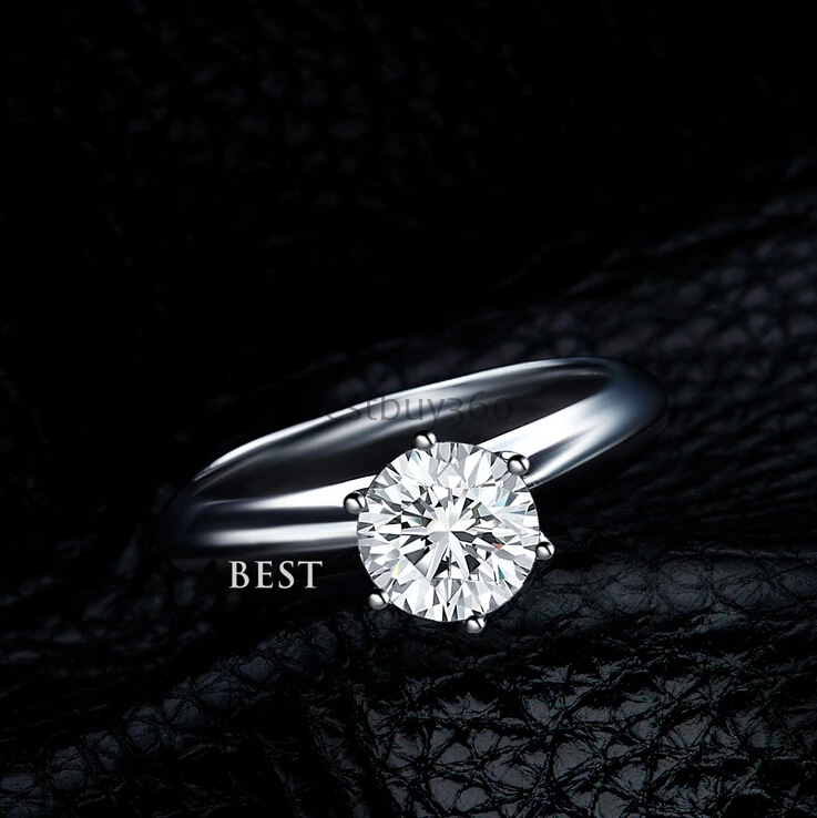 

3 Carat 925 Sterling Silver 925 Ring Classic Solitaire Wedding S925 Ring US Size From 4 To 10.5 (NM)