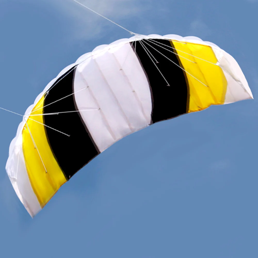 New Dual Line Stunt Parafoil Kite Easy Control Flying Outdoor Sports