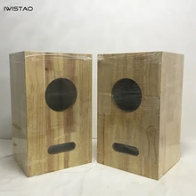 IWISTAO HIFI 6,5 дюйма полный спектр динамик пустой шкаф 1 пара дубового дерева перевернутый для лампового усилителя аудио DIY