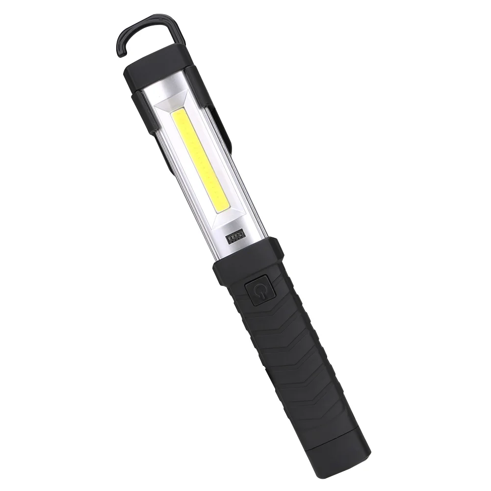USB перезаряжаемые фонарь 2 режима COB светодиодный фонарик инспекции лампы кемпинг фонари с магнитной база крюк мощность дисплей