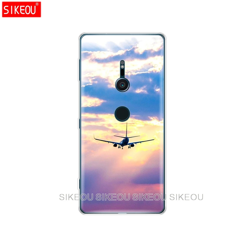 Силиконовый чехол для телефона sony xperia XA1 XA2 ULTRA PLUS L1 L2 XZ1 XZ2 compact XZ PREMIUM самолет