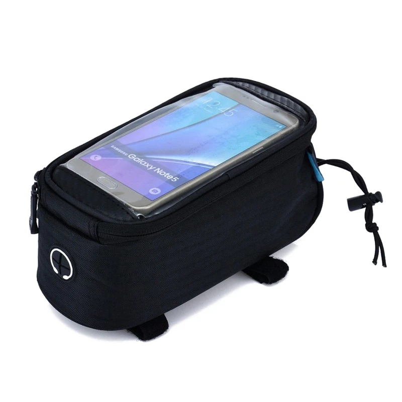 Best ROSWHEEL Bicycle Tube Bag 12496L-CA5 Portable Bike Frame Front Transparent PVC with Audio Extension Line for 5.5 Cellphone 1