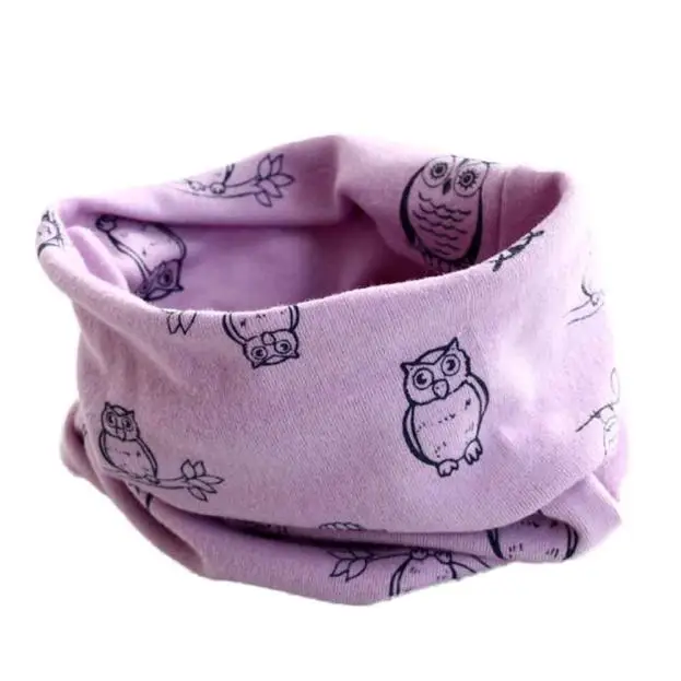 Chamsgend/ дизайн; детский зимний теплый шарф с изображением совы для мальчиков и девочек; шарфы с круглым вырезом; Прямая поставка 160902 - Цвет: Фиолетовый
