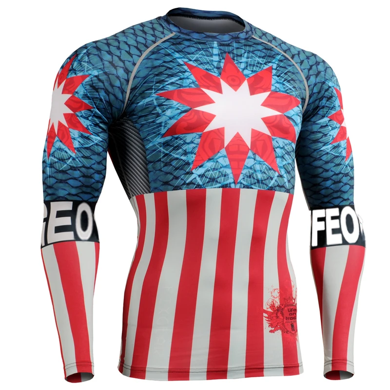 Флаг Великобритании Спортивная одежда для мужчин 3D Новые Печать Рубашки с длинным рукавом американский флаг одежда для бокса Борьба