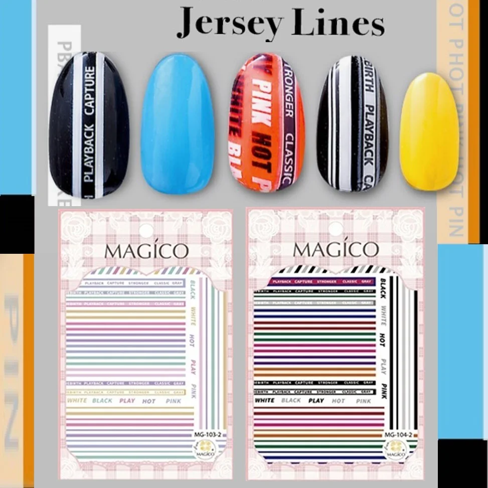 

MAGICO series MG-103-104-2 Line DESIGNS COOL 3d nail art stickers decal template diy nail tool decorations
