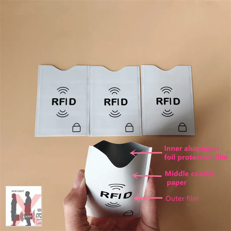 10 шт. Анти RFID Анти-бумажник с защитой от размагничивания Блокировка ридер Блокировка банк держатель карты ID Чехол для банковских карт защита металлический кредитный держатель