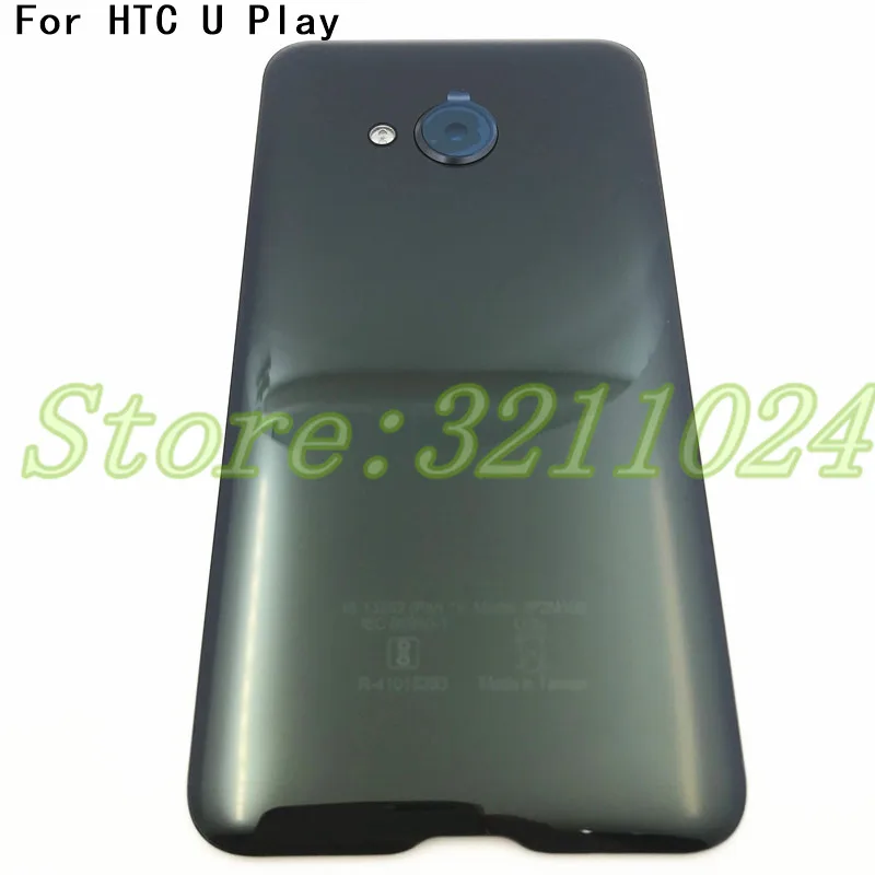 

New Original Material Glass Back Rear Housing Door For HTC U Play Back Battery Cover Case With Camera Lens + Logo