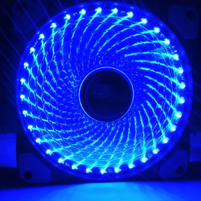 

Colorful 120mm PC Computer 16dB Ultra Silent 33 LEDs Case Fan Heatsink Cooler Cooling with Anti-Vibration Rubber