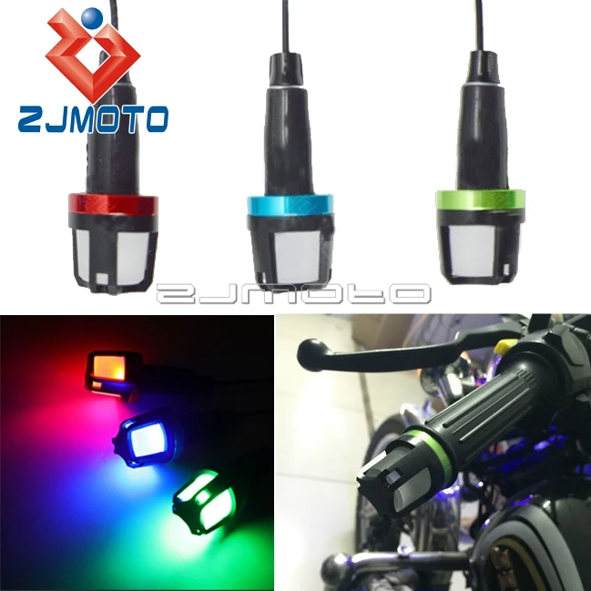 2x Corner Lights Turn Signals Motorcycle Led Handlebar End Blinkers Bar
