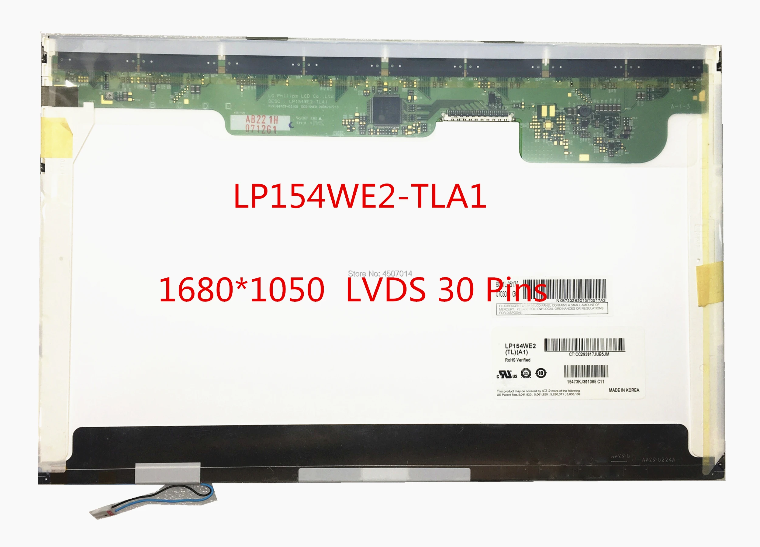 Бесплатная доставка Φ LP154WE2 TLA1 QD15AL02 B154SW01 V.1 LP154WE2-TLA1 B1K1 TL07 ЖК-экран для ноутбука