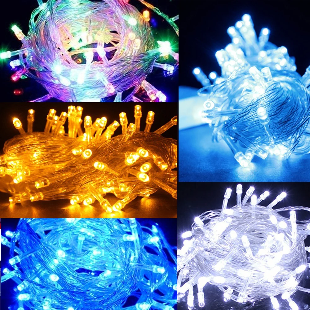 От 100 до 800 Led Водонепроницаемая Рождественская елка китайские фонарики, веревка гирляндное освещение домашний сад вечерние украшения для