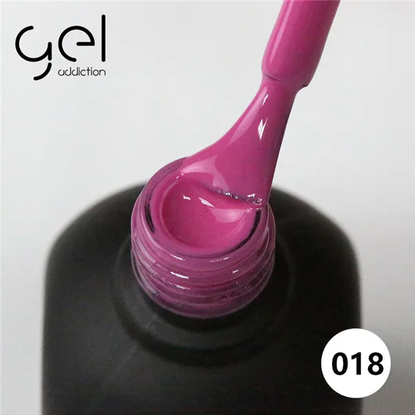 new Gel Addiction 108 colors soak off UV/LED gel polish base and top coat 12ml You can choose 6 different colors - Цвет: 018 you choose 6 pcs