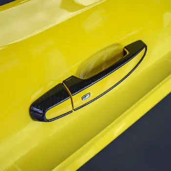 

ABS Carbon Fiber Style Car Side Exterior Door Handle Cover Frame Trim Fit For Chevrolet Camaro 2017 Accessories Car Styling