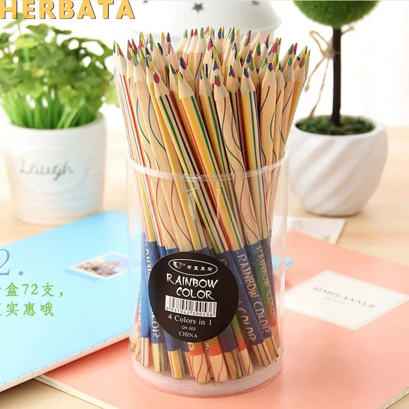 

Free Shipping 1Pc Rainbow Pencil Artist Professional Fine Drawing Painting Sketching Writing Drawing Pencil Stationary