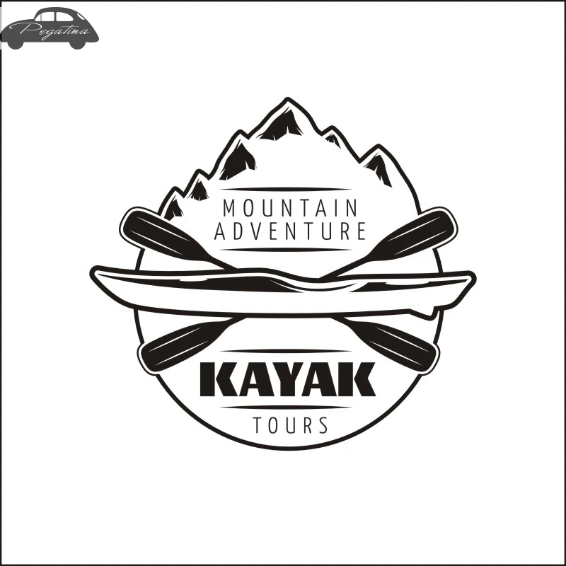 Pegatina Kayaking Sticker Forest Outdoor Sports Kayak Tours Decal Posters Vinyl Wall Decals Decor Mural Skiing Sticker