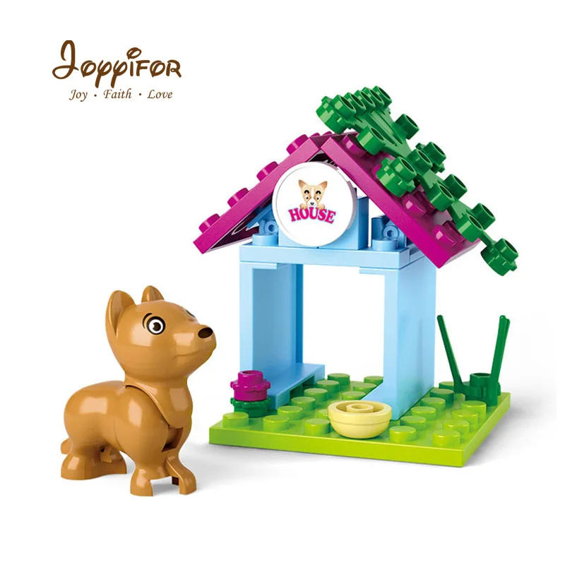

Joyyifor City Girl Friends Pet Grooming Puppy Dog Cat skateboard Bicycle Building Blocks Toys For Children Compatible LegoeINGly