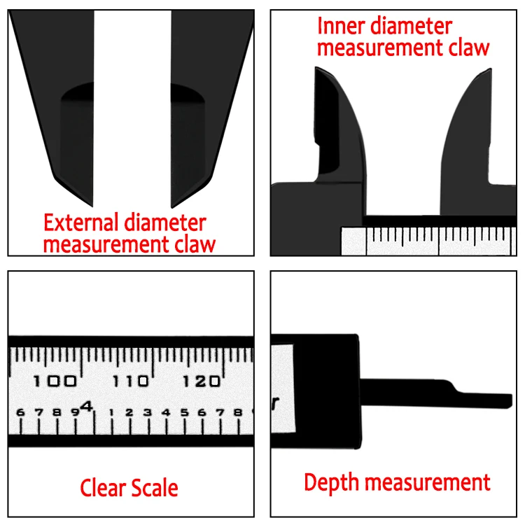 Штангенциркуль " 0-150 мм/0,1 мм, композиты из картонного волокна, штангенциркуль, микрометр с очень большим ЖК-экраном