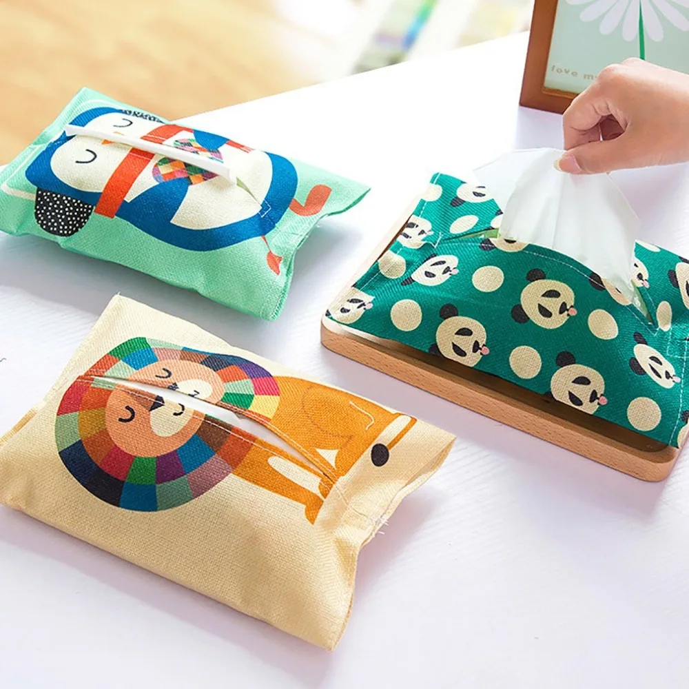 

Cloth Creative Tissue Box Cover Cartoon Tissue Set Bathroom Toilet Tissue Paper Towel Organizer Living Room Desktop Cloth Cover