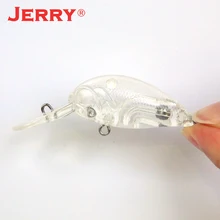 Jerry scout 10 pçs fiação isca de pesca sem pintura em branco corpo 38mm flutuante hard iscas wobbler crankbait mar costa iscas de pesca