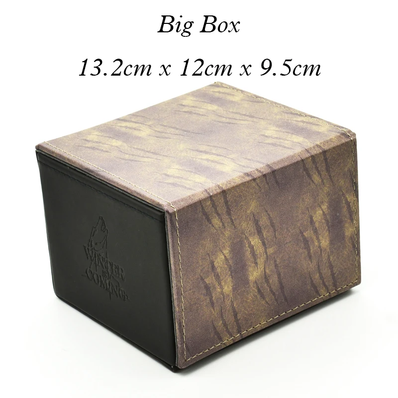 

TW Cards Deck Box Winter Is Coming Board Game Cards Game of Thrones Storage Box Wolf Stark Cards Deck Case for MGT/Pkm/Yu-Gi-Oh
