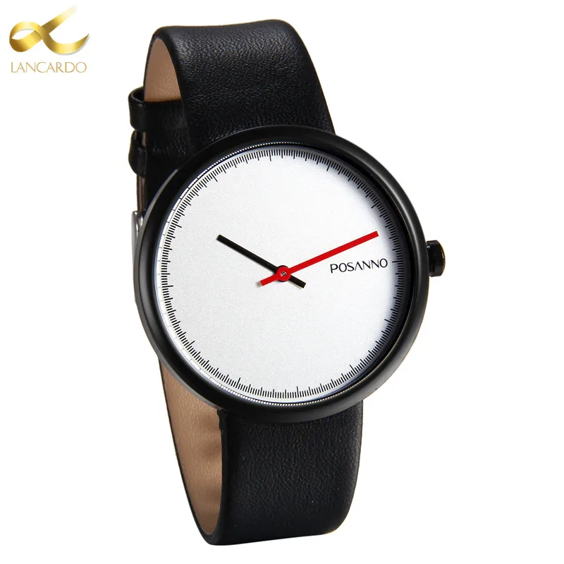Lancardo Men Watch Fashion Simple Women Watches Clock Leather Sport Lovers Quartz Wrsitwatch Relogio Reloj Hombre 2017