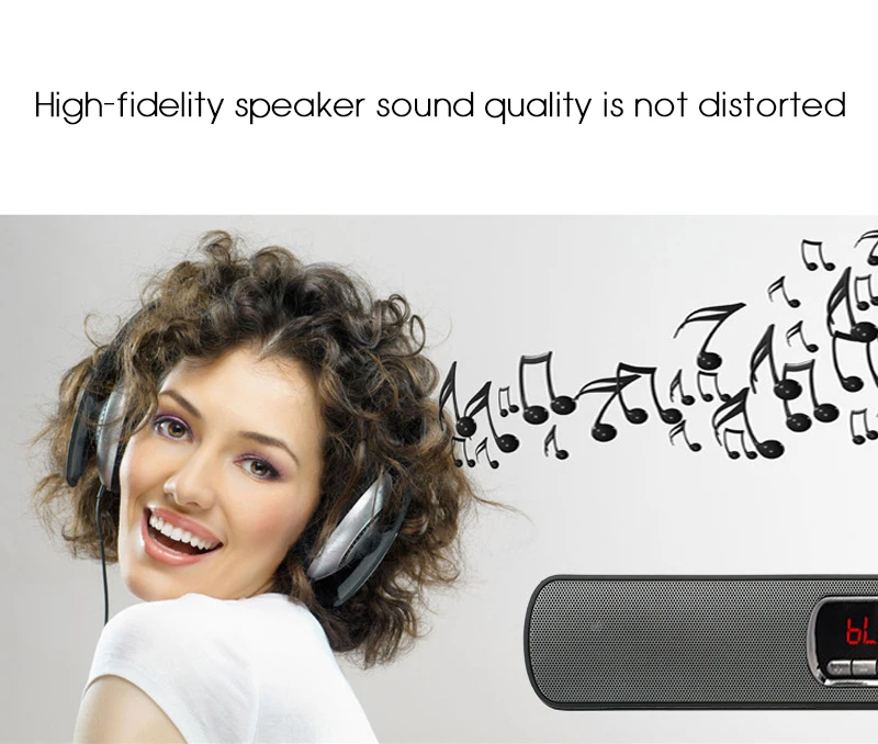 Toproad Портативный Bluetooth Динамик 3D стерео объемный звук домашнего аудио Колонки Беспроводной ЖК-дисплей fm громкой связи Altavoz с держателем