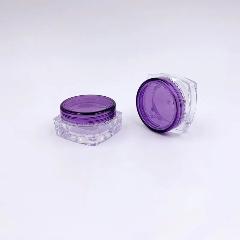 100+ 2 шт. 3g площади косметические баночки - Цвет: purple