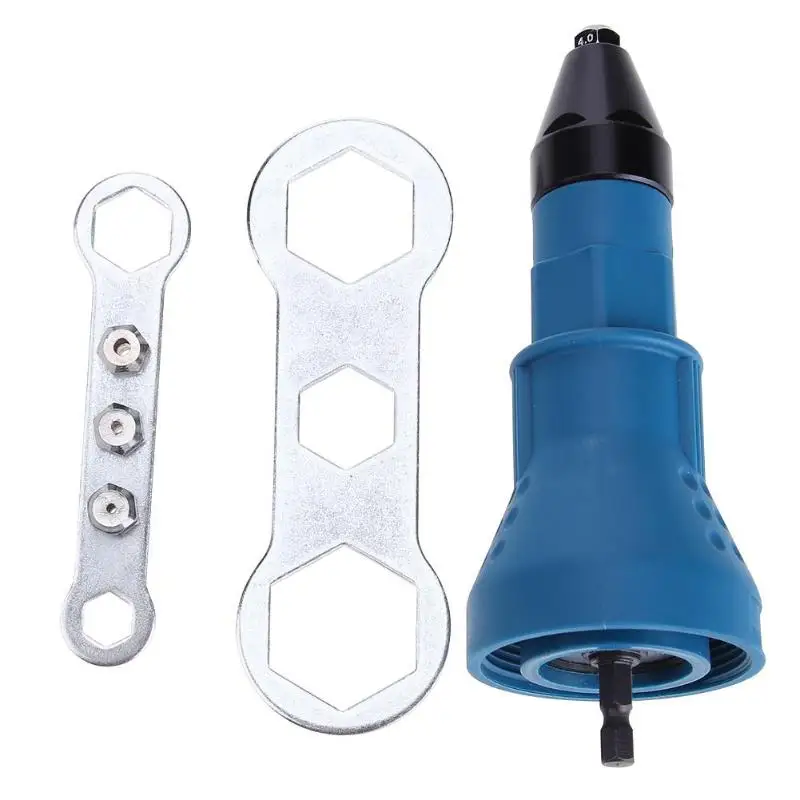 New Electric Rivet Nut Gun Riveting Tools Nozzles Drill Bits Cordless