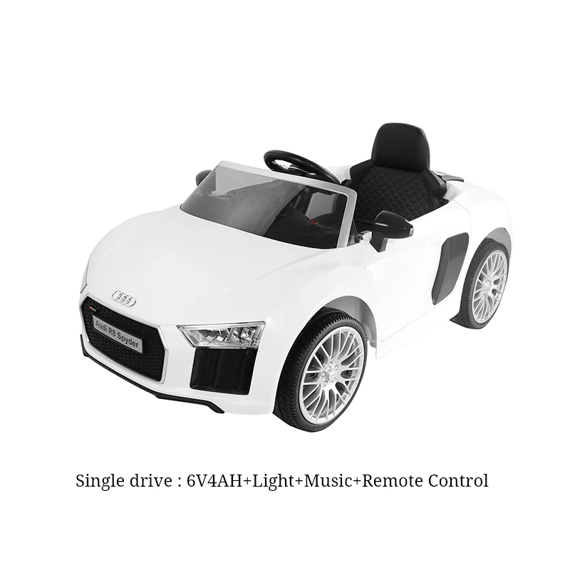 Детский четырехколесный двухприводный электромобиль с дистанционным управлением, перезаряжаемая детская коляска в виде машины, Детская игрушечная машинка - Цвет: Single drive White