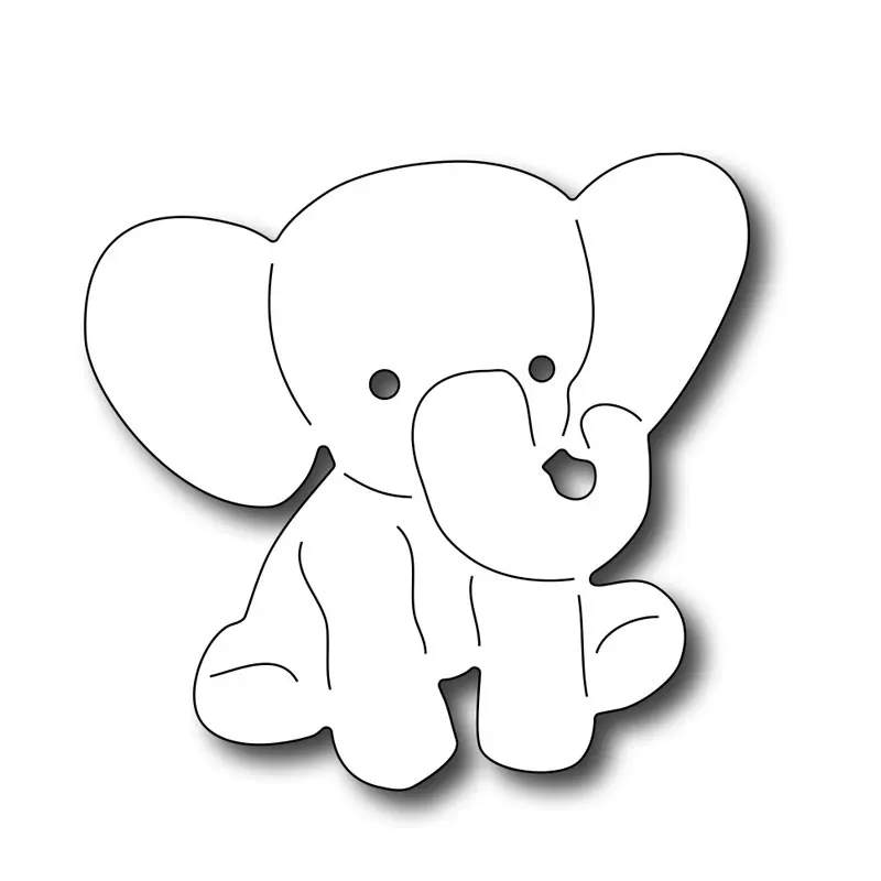 

Baby Elephant Metal Cutting Dies Scrapbooking craft Dies cuts emboss paper card make stencil die template 53*47mm