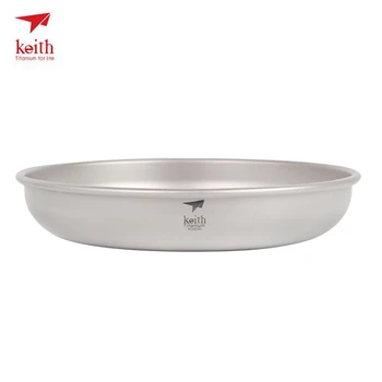 

6.3in Dinner Plate Titanium Plate Outdoor Camping Titanium Saucer Portable Ultralight Titanium Dish Dinner Plate Steamed Dish