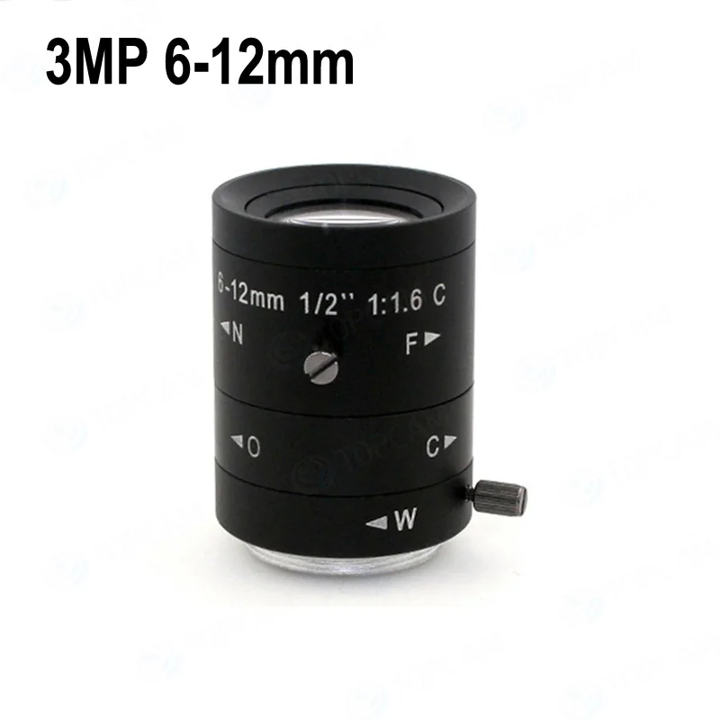 

6-12mm LENS C Mount Mega Pixel HD Industrial lens Vari-Focal Manual Iris CCTV Lens For CCTV Camera Free Shipping