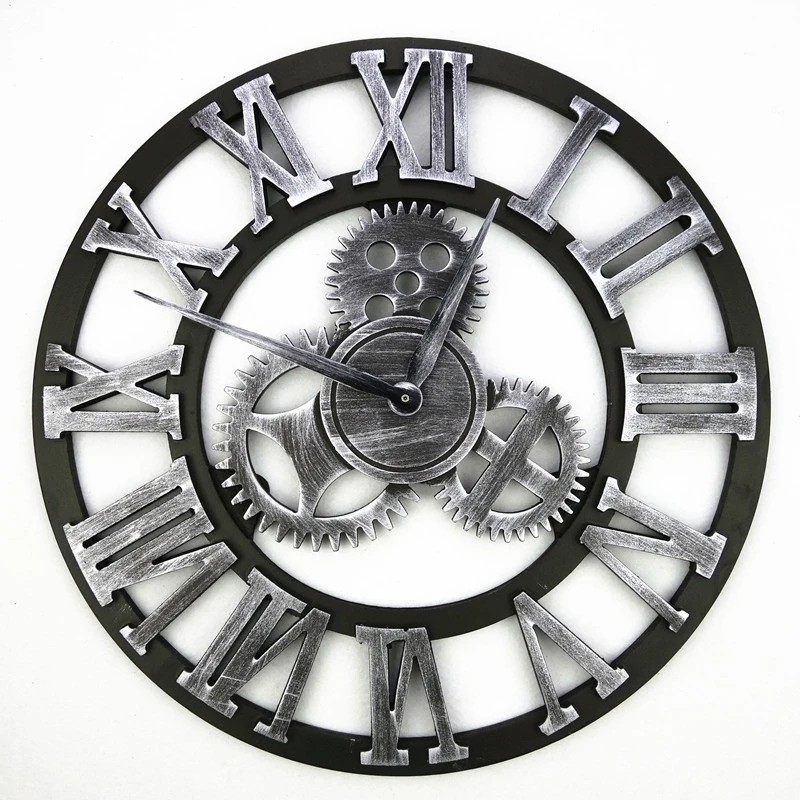 Dwingend En team Controversieel Meijswxj 3D Retro Gear Wall Clock Wandklok Wall Clocks Round European Style  Classical Living Room Wall Decorative Supplies|iron outdoor wall  decor|ironiron art decor - AliExpress