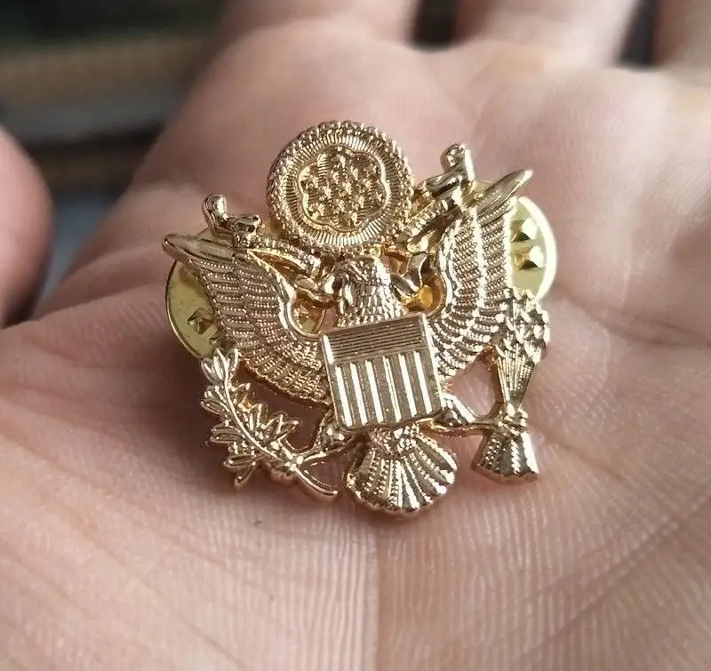 WWII США армейский главный полицейский плечо Орел маленький металлический значок