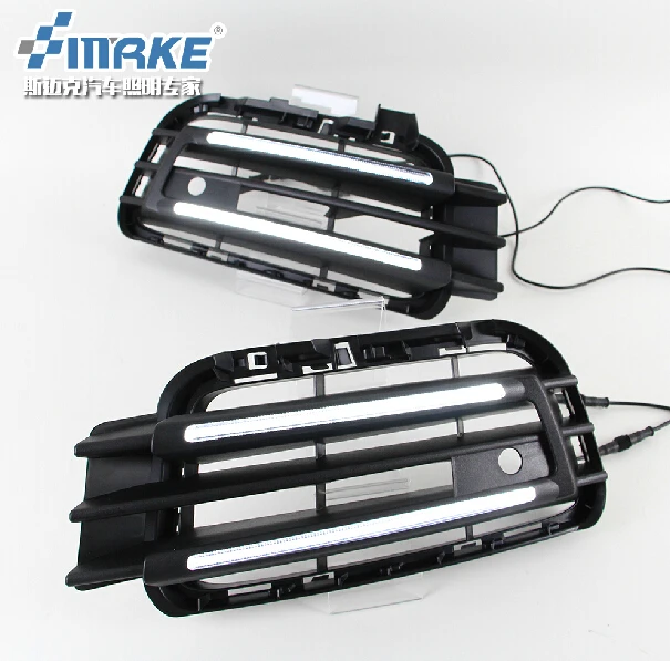 

car-special new arrival LED DRL daytime running light for VW Touareg 2011-14 super bright with dimmer control fast shipping