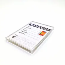 20 шт./лот) визитница прозрачный акриловый стол знак этикетка с ценником дисплей бумага продвижение настольная рамка