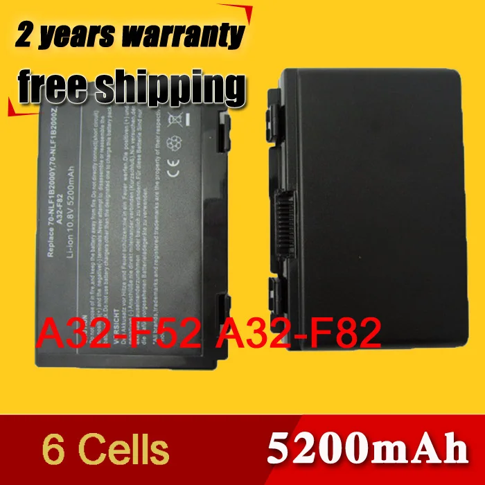 Аккумулятор для ноутбука ASUS A32-F52 A32-F82 L0690L6 L0A2016 F82 K40 K50 K51 K60 K61 K70 P81 X5A X5E X70 X8A K50IJ K50ab |