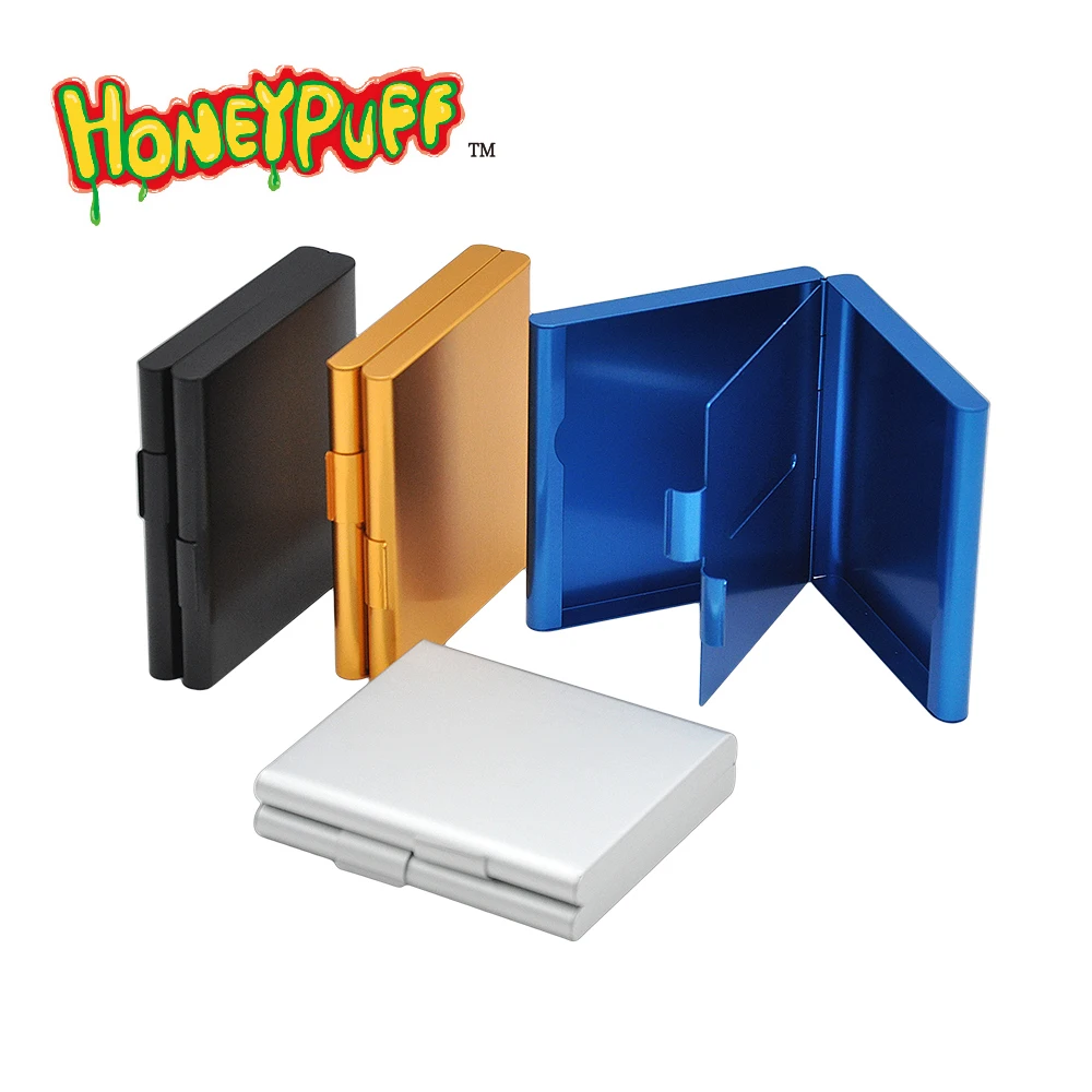 

Aluminium Alloy Cigarette Case (92mm*83mm) Holding 20 Regular Size Cigarettes Tobacco Box With One Clapboard