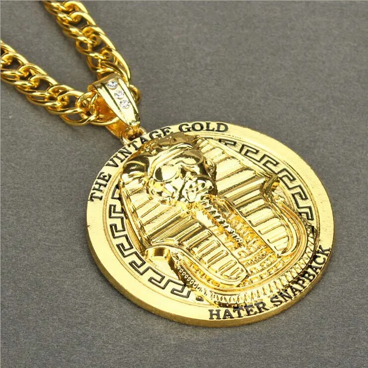Kings PHARAOH Sliver/Gold Pendant Iced 
