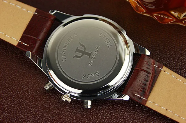 Fashion Faux Leather Mens Analog Quarts Watches Blue Ray Men Wrist Watch 2018 Mens Watches Top Brand Luxury Casual Watch Clock -