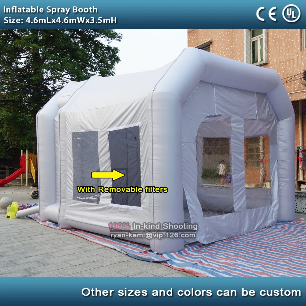 4.6mx4.6mx3.5m Outdoor Portable inflatable Inflatable spray booth