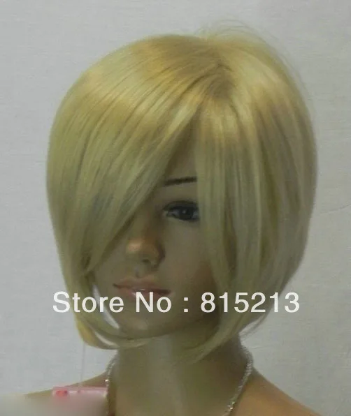 ddh0056 Exquisite Light Blonde Short Straight Women Wig + free hairnet |