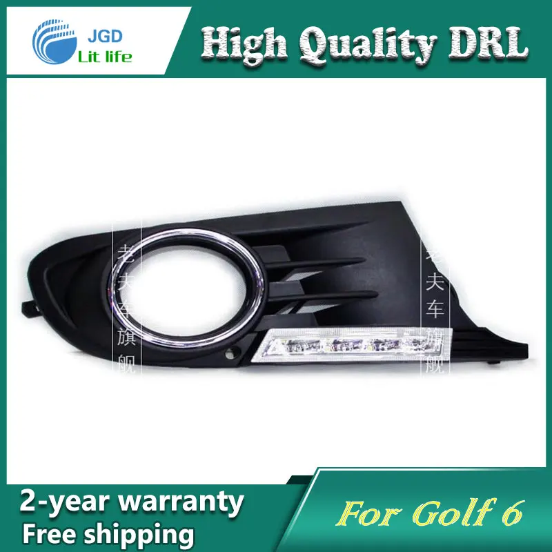 Free shipping ! 12V 6000k LED DRL Daytime running light case for VW