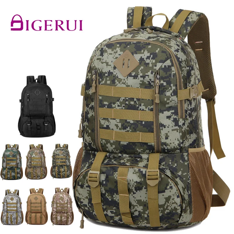 

DIGERUI Quality Large 50L Waterproof Molle Military Tactical Backpack Hunting Hiking Camping Rucksack Army Backpack Sports Bag
