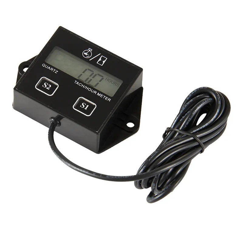 

Quality Digital Engine Tach Hour Meter Tachometer Gauge Inductive For Motorcycle Boat Motor Stroke Engine Spark