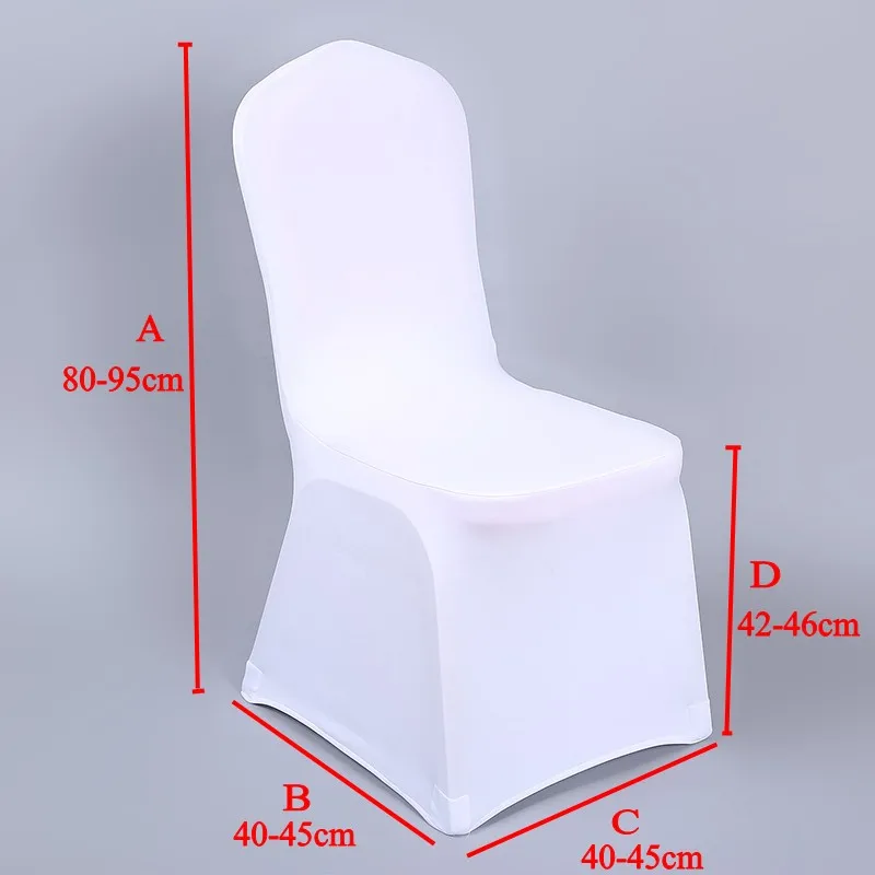 Белый стула для свадебной вечеринки чехлы Универсальный стрейч полиэстер спандекс отель Кресла крышка 10/50/65/100 штук