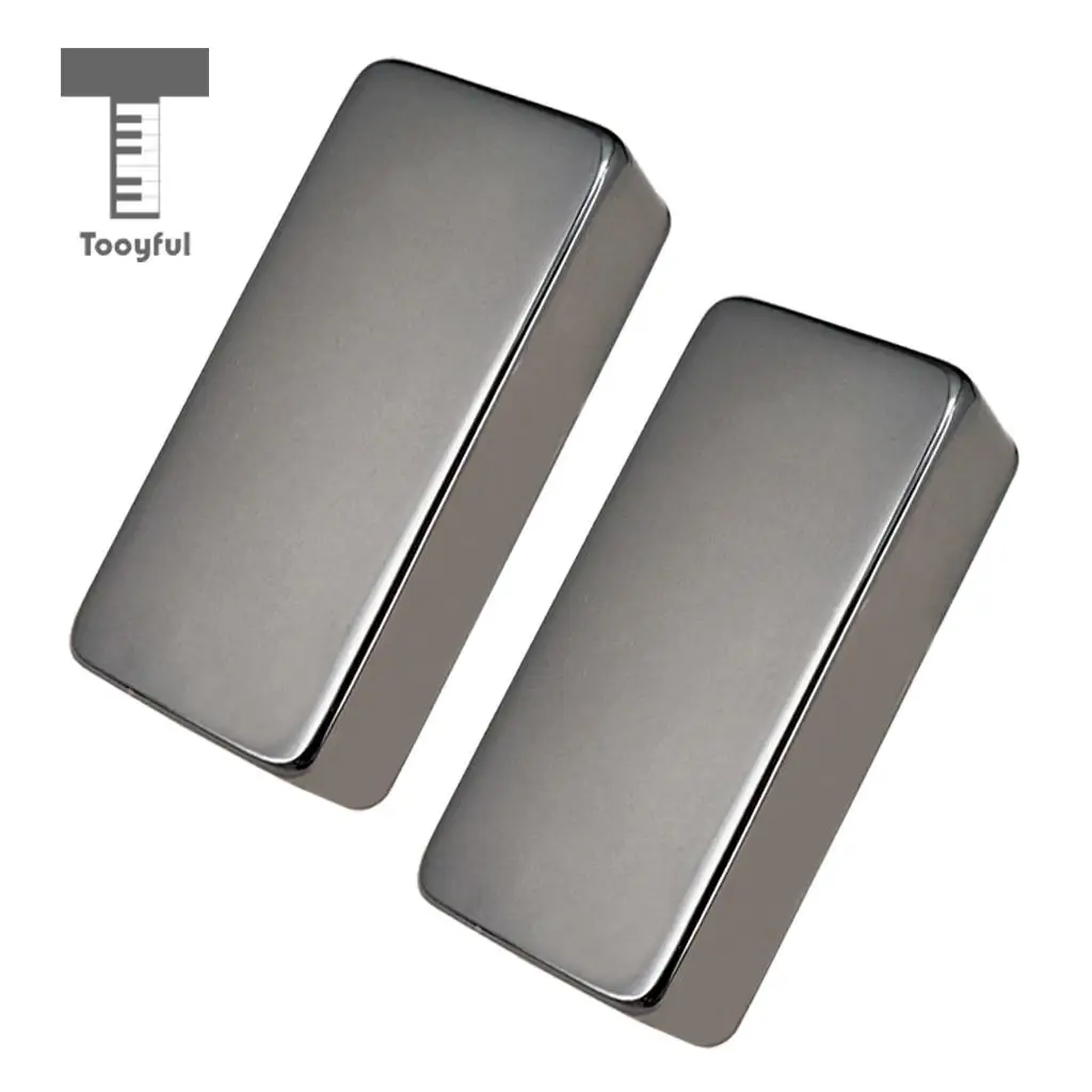 Tooyful 2 Pieces Sealed No Holes Humbucker Pickup Covers Shell for Electric Guitar Replacement Parts Black